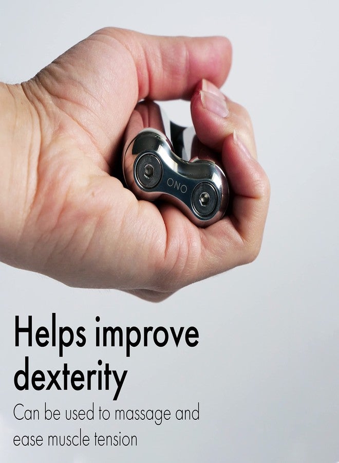 ONO Roller - Handheld Fidget Toy for Adults | Help Relieve Stress, Anxiety, Tension | Promotes Focus, Clarity | Compact, Portable Design (Natural, Mini Size - Stainless Steel) - Image 4